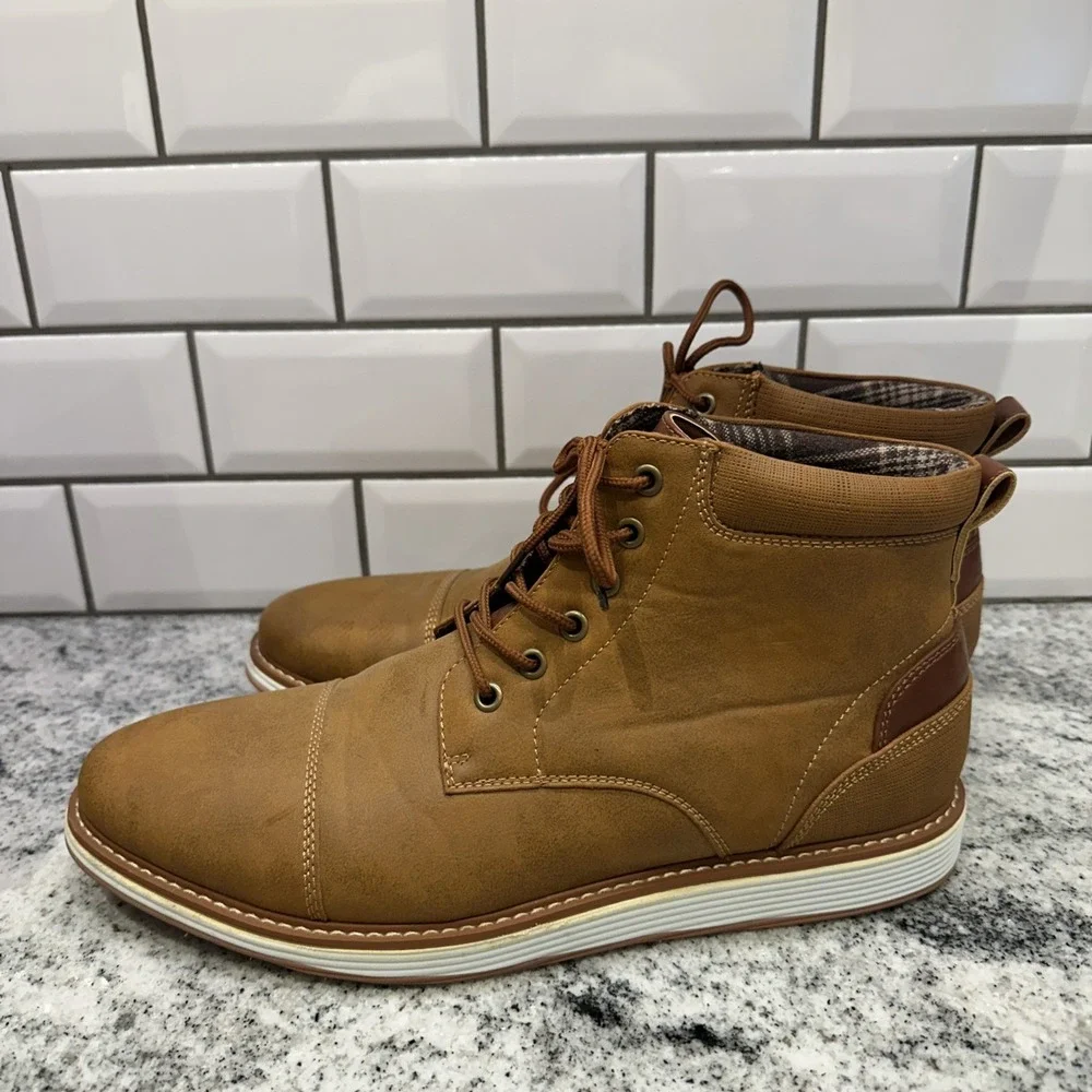 Ferro Aldo‎ BIRT Men's Mid-Top Chukka Sneaker Lace Up Boots 10.5 Brown Preppy